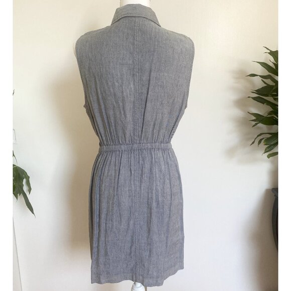 ✧˚Chic & Professional Nicole Miller Twill Linen Shirt Dress˚✧ - Picture 9 of 12
